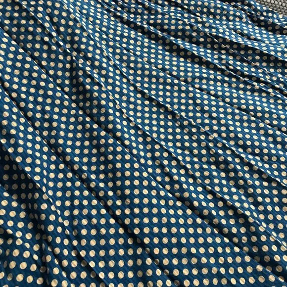 American Eagle Royal Blue Cotton Polka Dot Scarf - Picture 3 of 8